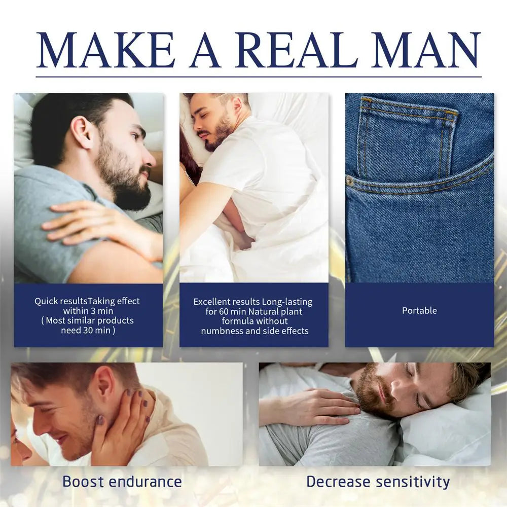 Increased Endurance Male Care Spray Stimulate Male Body Massage Spray Body Care Men's Delay Spray Health Care Male Care