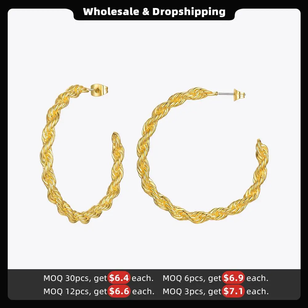 ENFASHION Twist Curved Hoop Earrings For Women Gold Color Circle Big Earings Fashion Jewelry 2020 Trend Kolczyki Party E201209