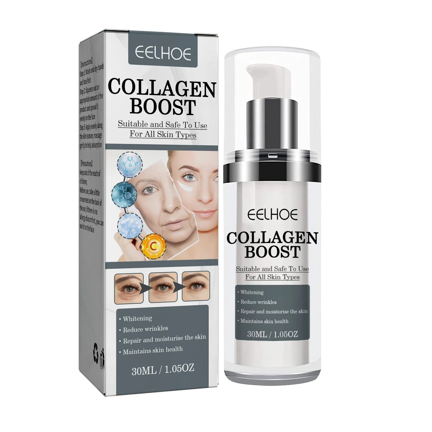 Collagen Anti Wrinkle Cream Reverse Age Recombination To Lighten Fade Fine Lines Moisturize Anti-Aging Firmen Skin Whiting Cream