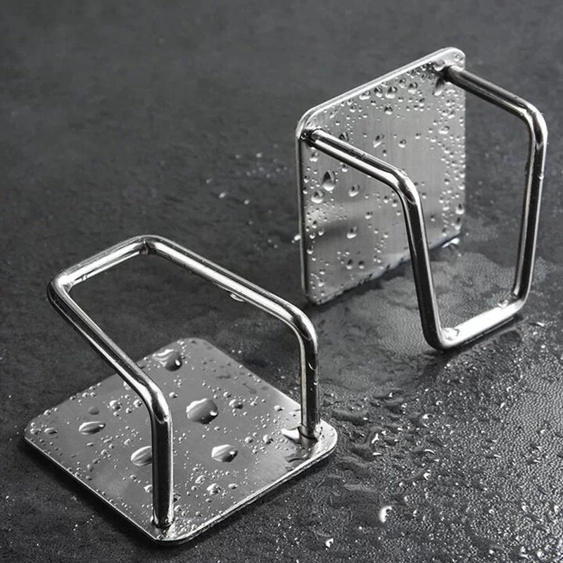 Kitchen Stainless Steel Sink Sponges Holder Kitchen Wall Hooks Self Adhesive Drain Drying Rack Storage Organizer Accessories