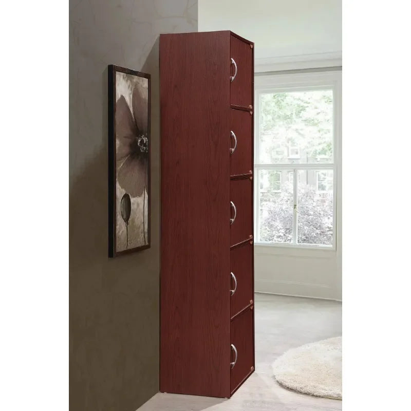 Hodedah 5-Shelf, 5-Door Multipurpose Cabinet, Multiple Colors kitchen cabinet