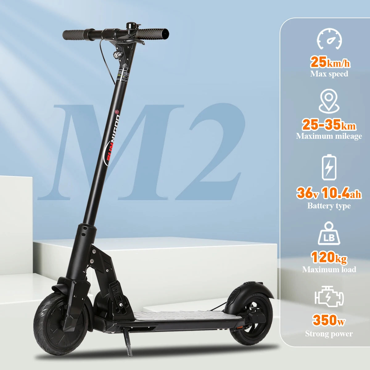 M2 Electric Scooter Electric Kick Scooter Escooter 10.AH 350W Powful Motor 25KM/H Super Speed 8.5Inch Soild Tire for Adults