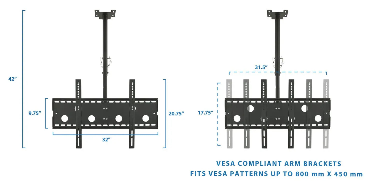NEW tv stand Height Adjustable Ceiling TV Mount for 32” to  70” LED/LCD Flat Screen TVs
