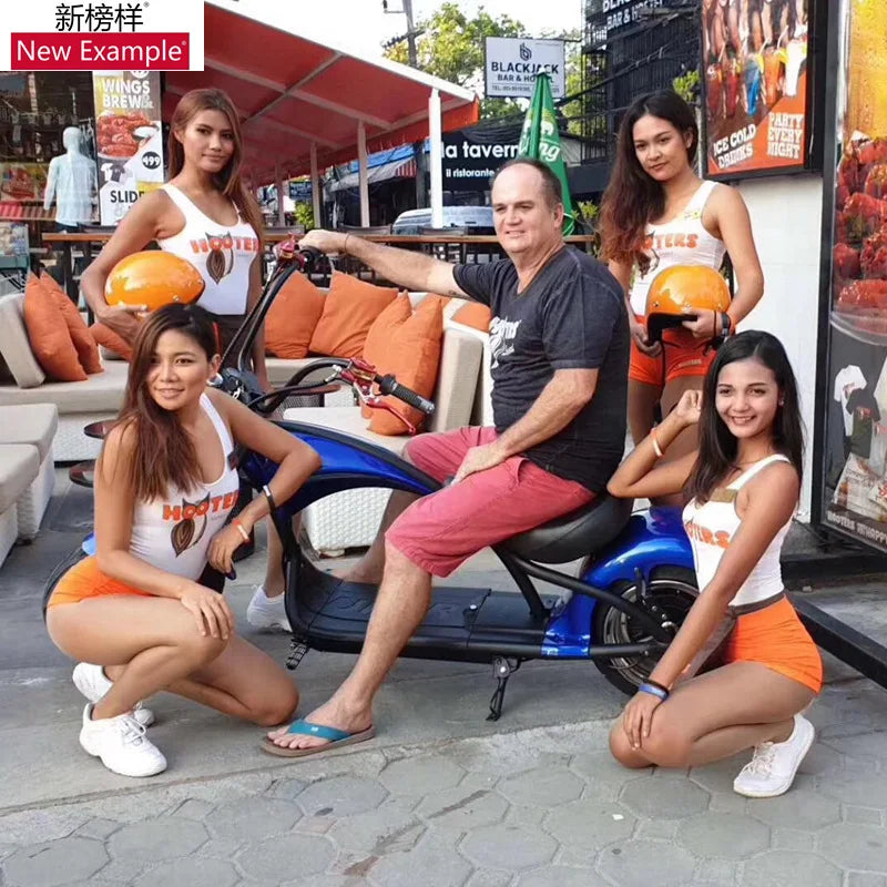 Fashion Bobber Electric City Coco Scooter Electric Motorcycle 60V12AH 1500W Electric Convenient Adult Travel Chopper