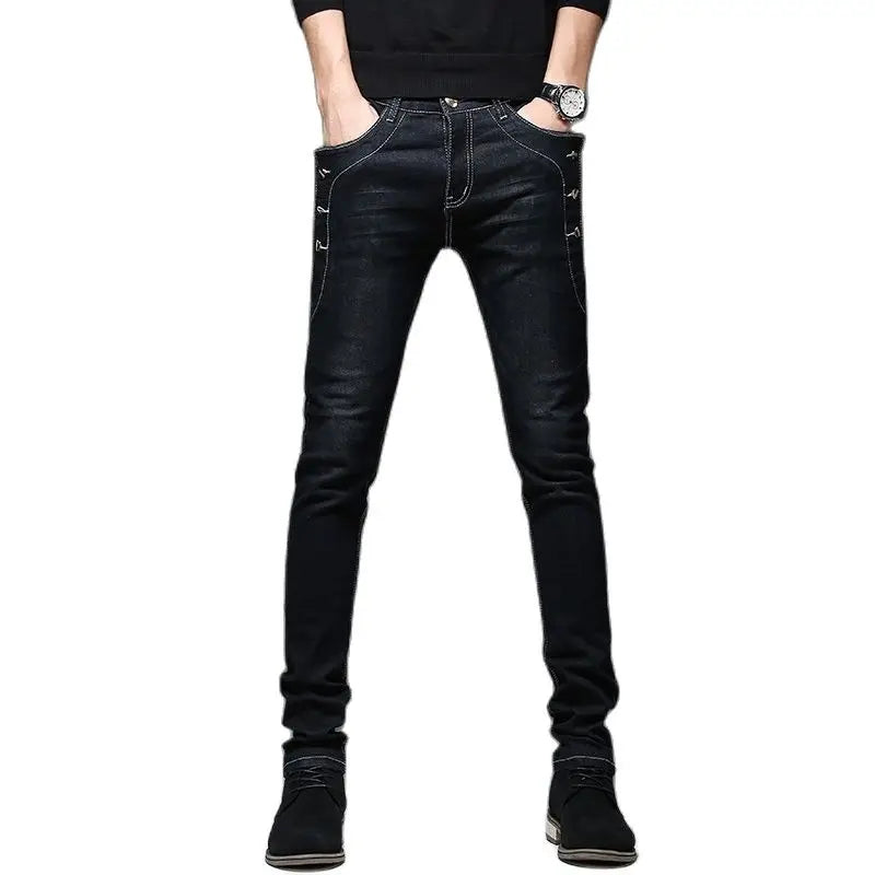 Batmo 2023 new arrival jeans men Fashion elasticity men's jeans high quality Comfortable Slim male cotton jeans pants,27-36.