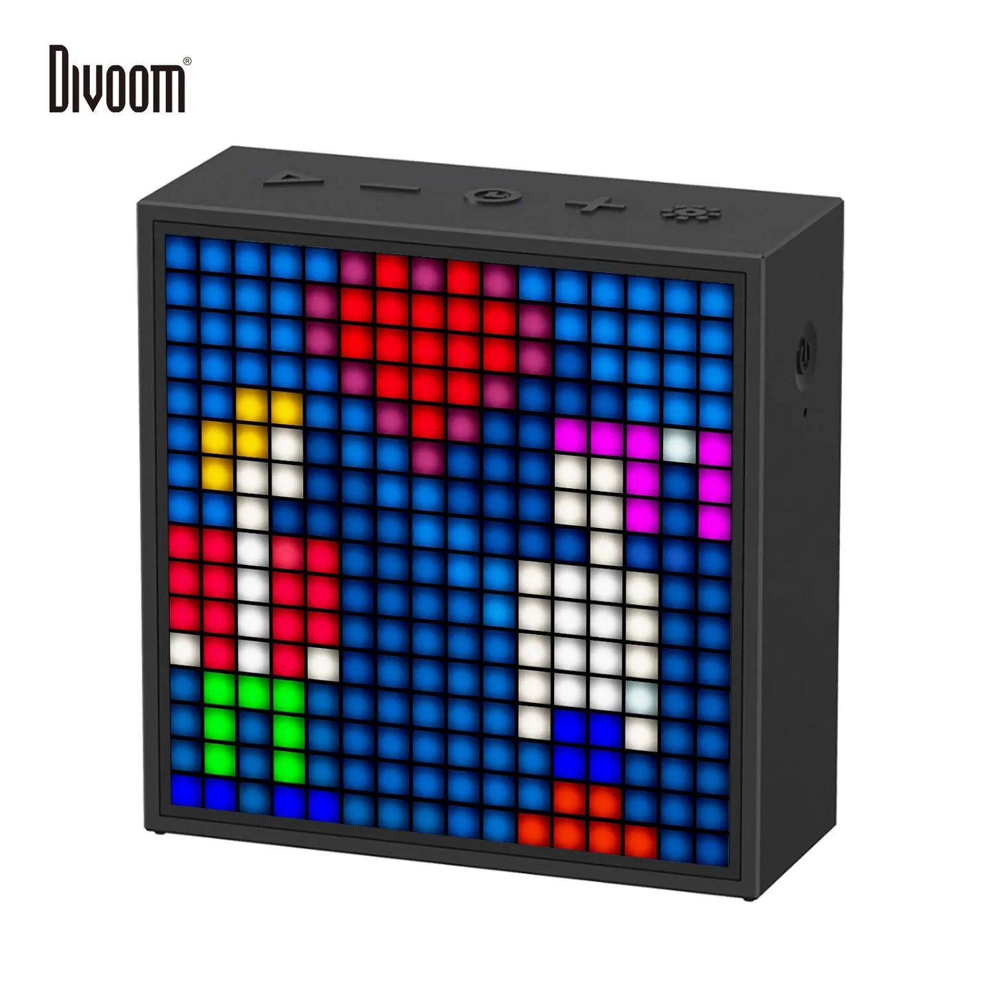 Divoom Timebox Evo Bluetooth Portable Speaker with Clock Alarm Programmable LED Display for Pixel Art Creation Unique Gift