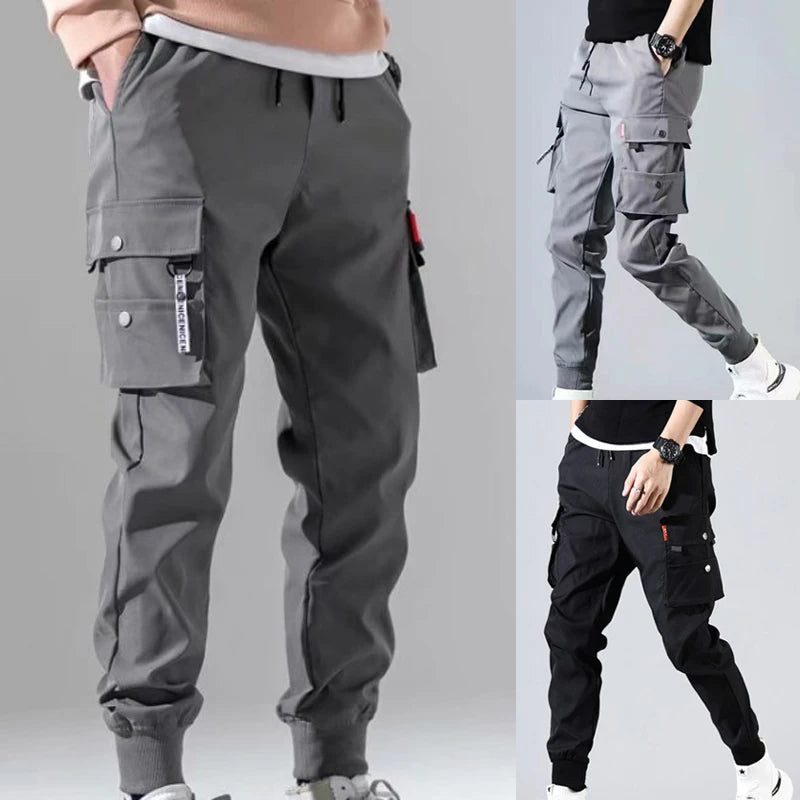 Male Sports Trousers Tactical Streetwear For Mens Jogging Black Cargo Pants Men Joggers Harajuku 2023 Spring Men's Clothing