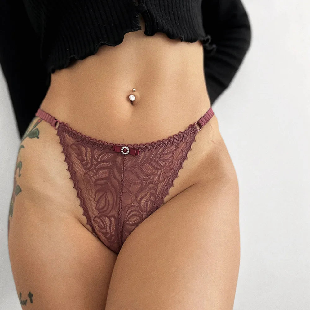 SP&CITY Summer Thin Lace Sexy Women's Underwear Low Waist Temptation Transparent Erotic Panties Cotton Crotch Seamless Briefs