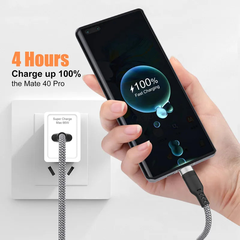 6A Extended USB TYPE-C Cable Braided Data Cable for Samsung Huawei Xiaomi Switch Sony PS5 TYPE-C 8m 5m 3m 2m 1.5m 1m Cable