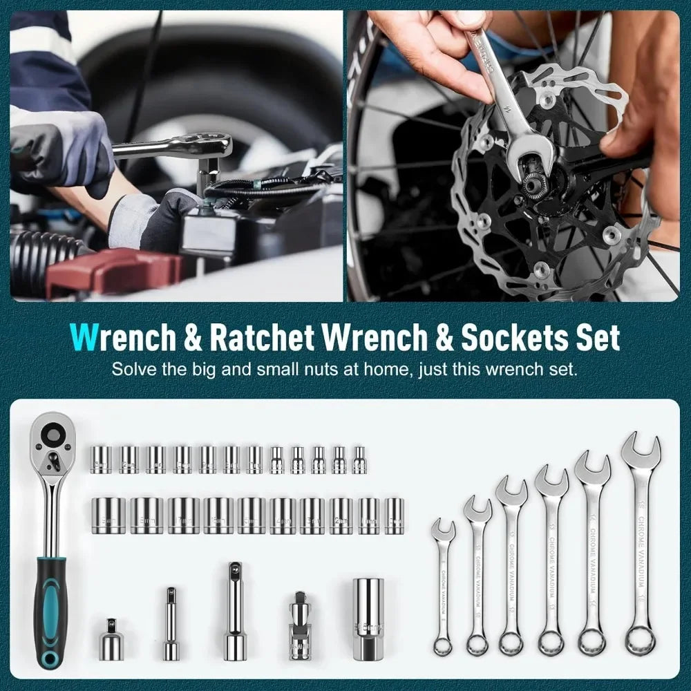 Multi-tool Woodworking Tools for Carpentry in Wood Automotive Mechanical Workshop Tools on Offer Complete Tool Set