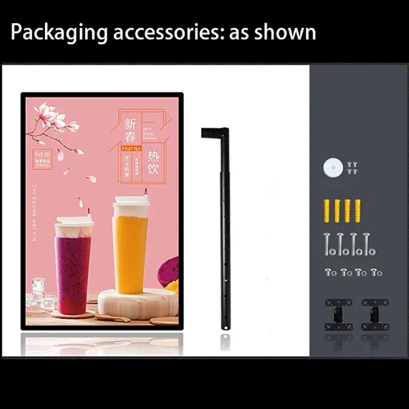 Slim Snap Frame LED Light Box Illuminated Poster Display LED Backlit Menu Board Screen For Restaurant Cafe Shops Wall Billboard