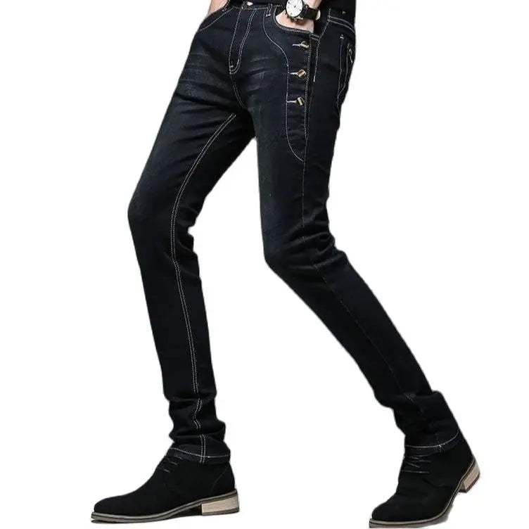 Batmo 2023 new arrival jeans men Fashion elasticity men's jeans high quality Comfortable Slim male cotton jeans pants,27-36.