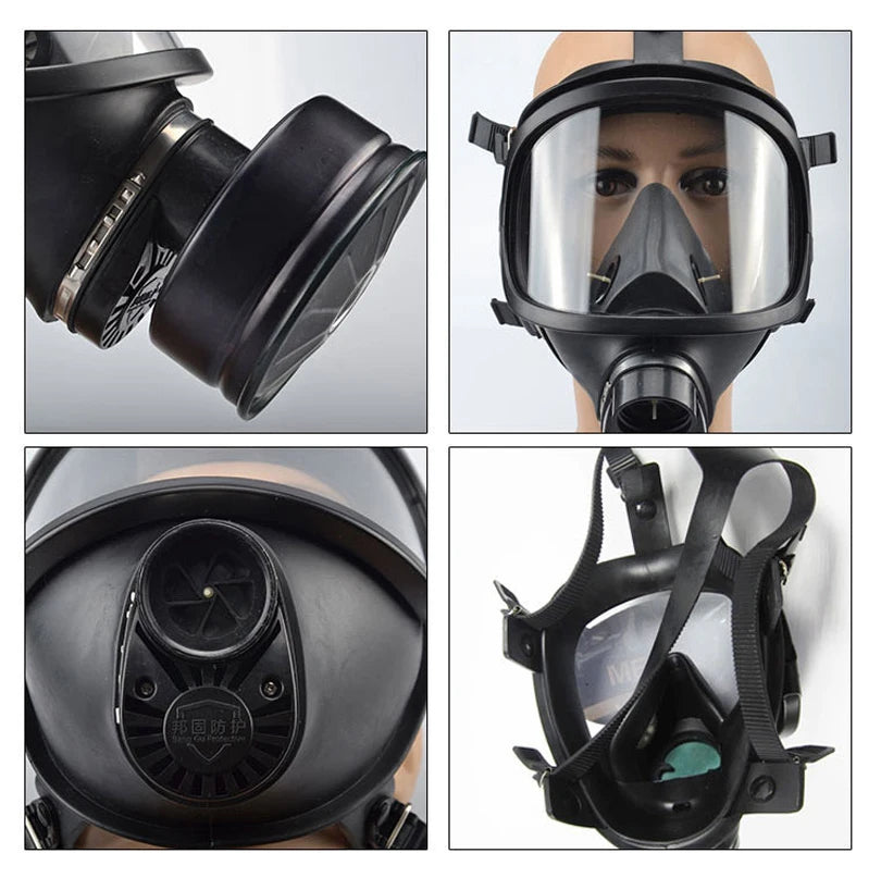 Large field of View Chemical gas mask Self-priming full face mask Classic gas masks biological and radioactive contamination