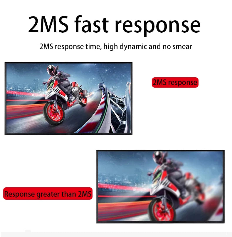 ASUSHOM 24 Inch 144HZ/165HZ Monitor Display Curved Screen Computer Monitor PC 1K HD Gaming HDMI 24 Flat Panel Portable Monitor