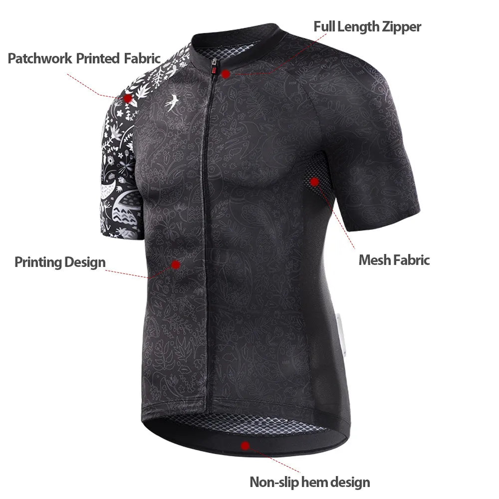 RION Men Cycling Jersey Motocross Short Sleeves Tops Bicycle Retro MTB Downhill Shirt Road Bike Team Autumn Sports Men Clothing