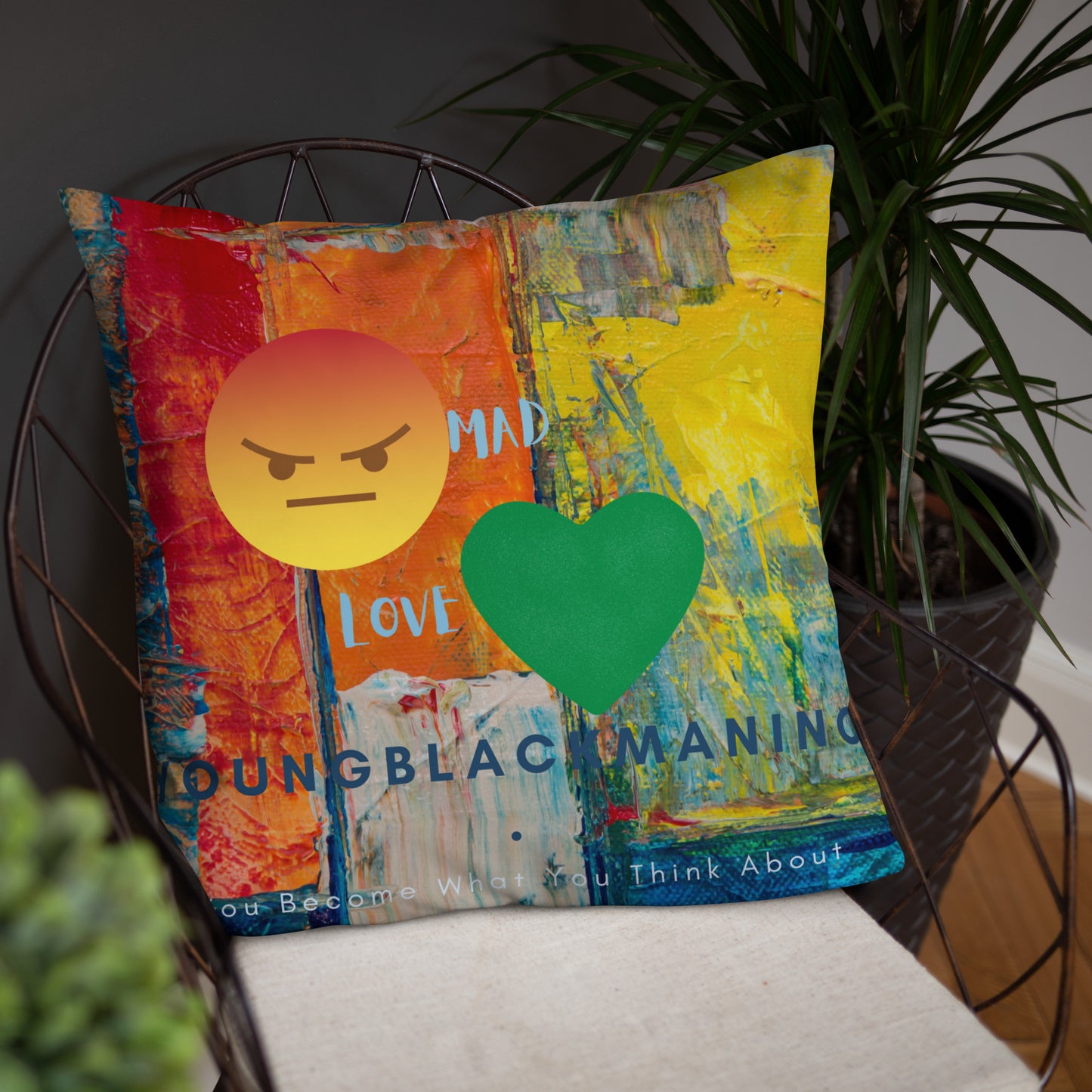 Youngblackmaninc. Mad Love Basic Pillow