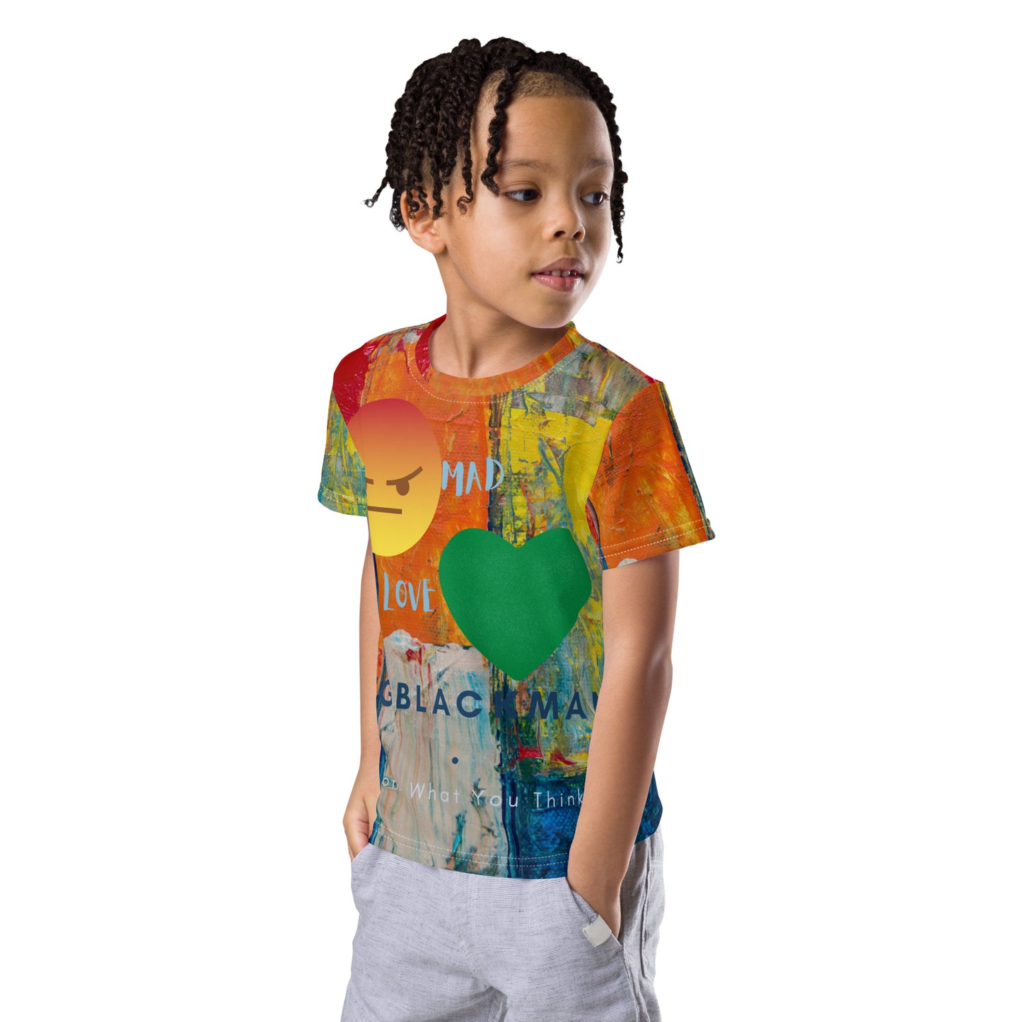 Youngblackmaninc. Mad Love Kids crew neck t-shirt