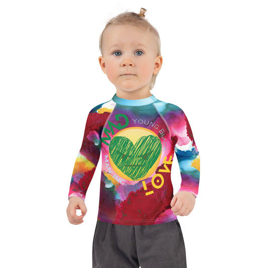 Youngblackmaninc. Mad Love Kids Rash Guard