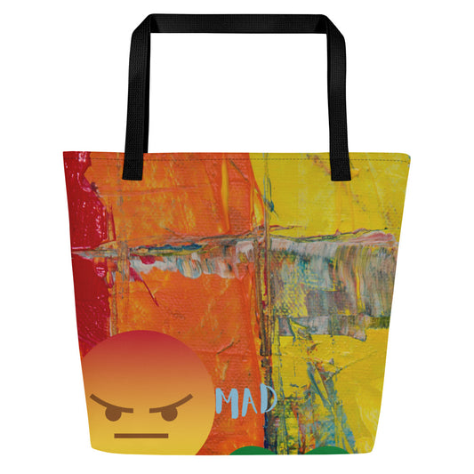 Youngblackmaninc. Mad Love All-Over Print Large Tote Bag