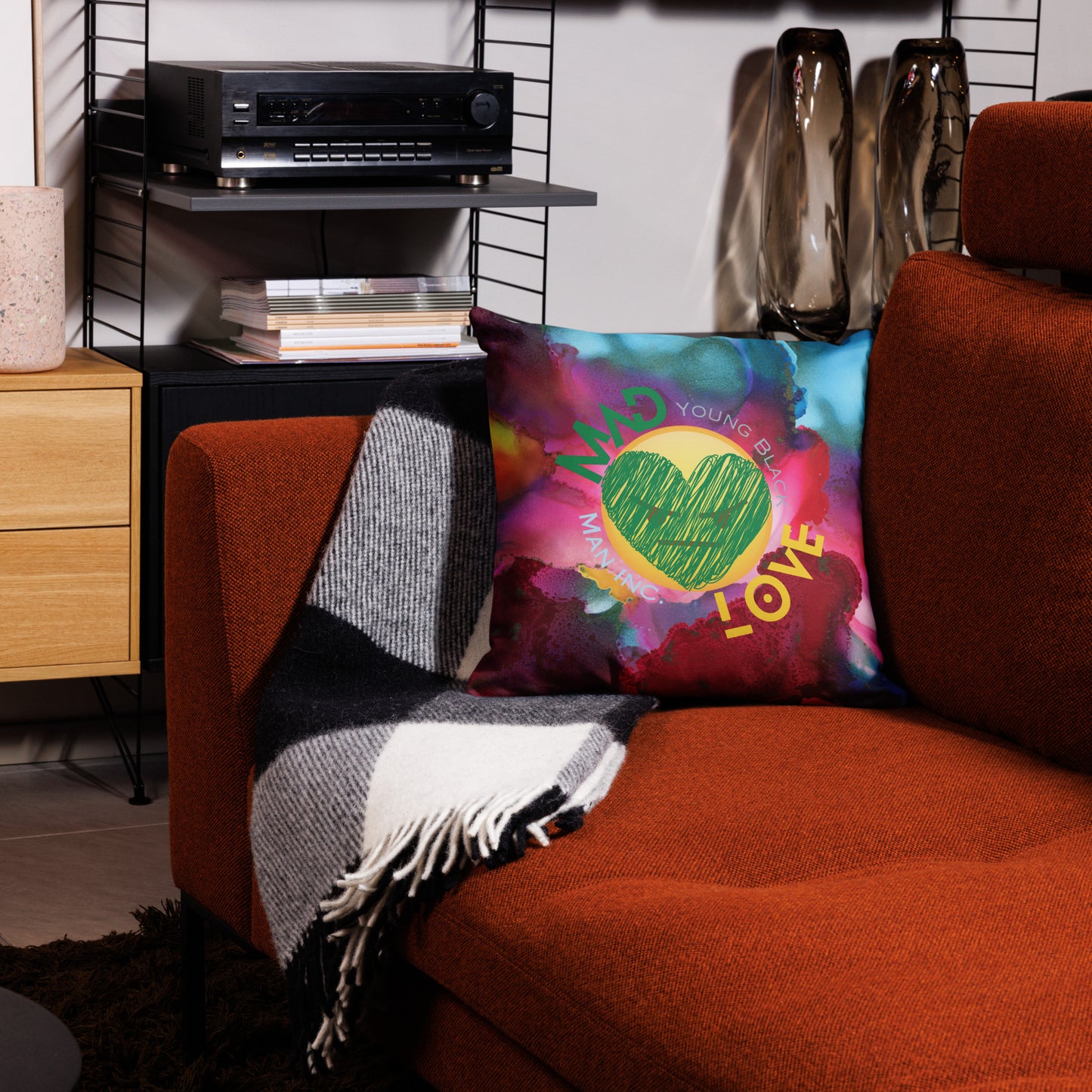 Youngblackmaninc. Mad Love Premium Pillow