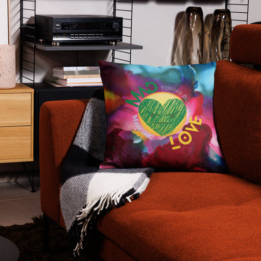 Youngblackmaninc. Mad Love Premium Pillow