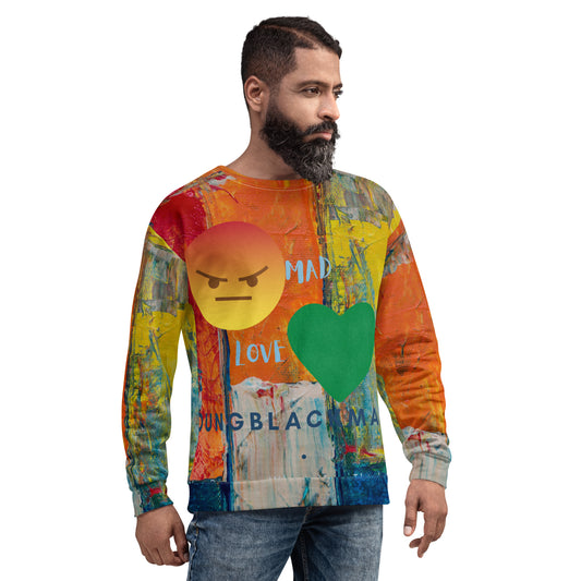 Youngblackmaninc. Mad Love Unisex Sweatshirt