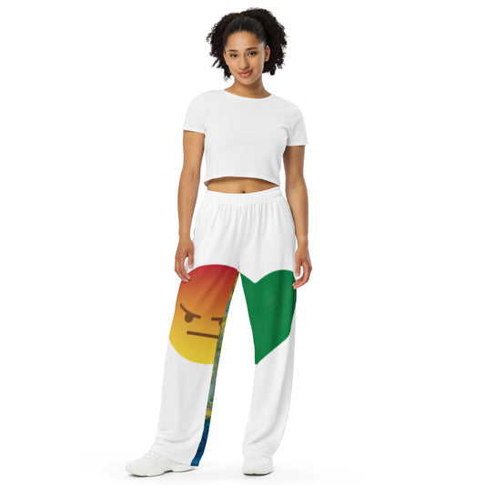 Youngblackmaninc. Mad Love All-over print unisex wide-leg pants
