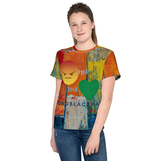 Youngblackmaninc. Mad Love Youth crew neck t-shirt