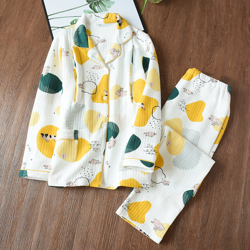 Women's Fashionable Autumn And Winter Long-sleeved Homewear Suit