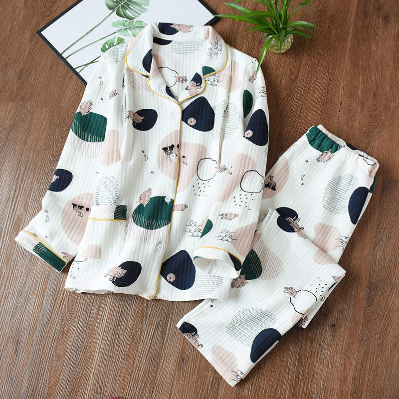 Women's Fashionable Autumn And Winter Long-sleeved Homewear Suit