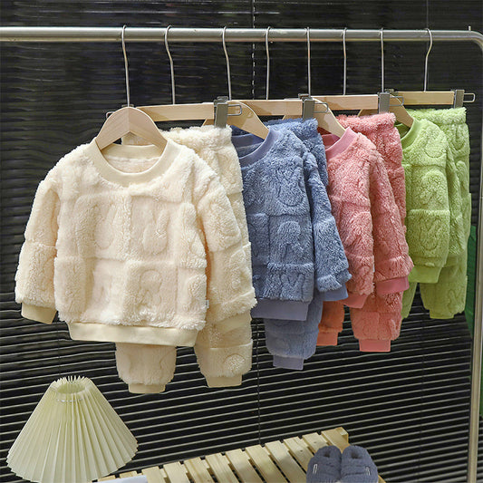 Children's Pajama Set Flannel Warm