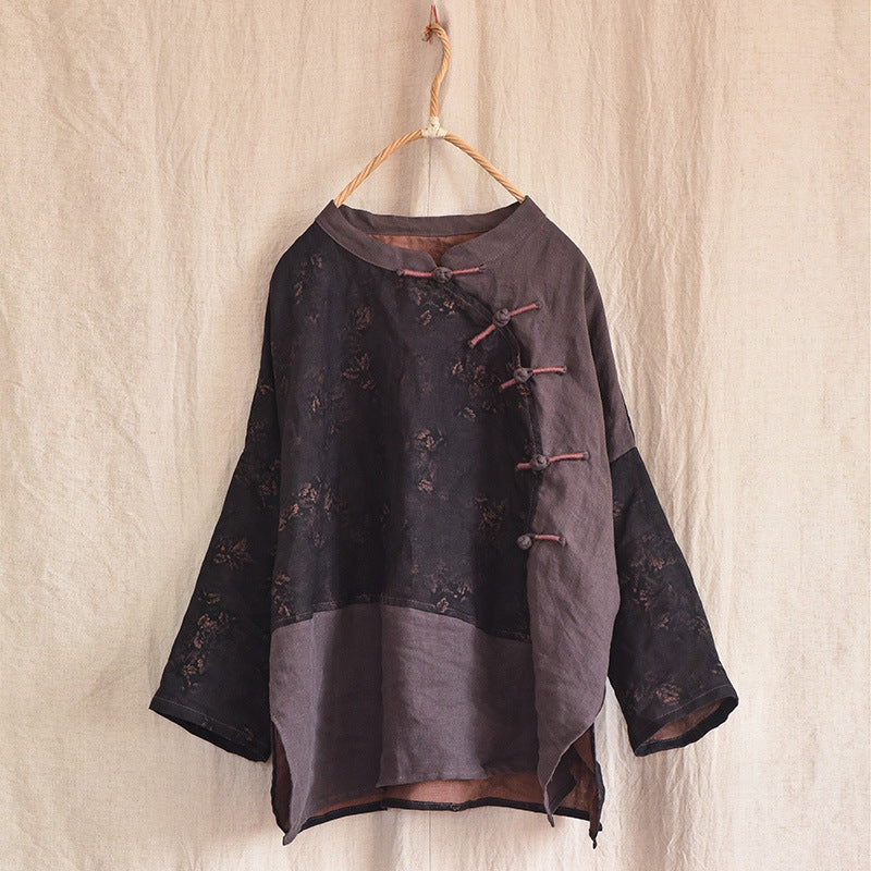Retro Artistic Style Women's Cotton And Linen Top