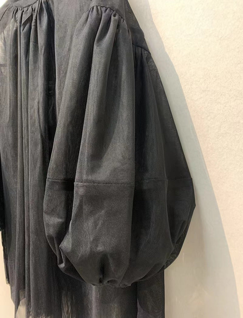 Summer Gauzy Shirt Two-piece Suit Small Sexy Sling Detachable