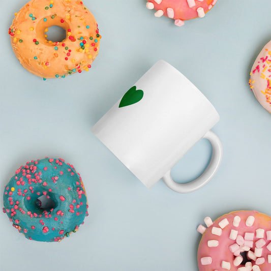 Youngblackmaninc. Mad Love White glossy mug
