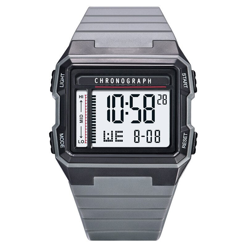 SYNOKE Men Sport Mlitary Watch 5ATM Waterproof Japanese Movement Electronic Watch Count Sports Watches Men Bracelet Alarm Clock