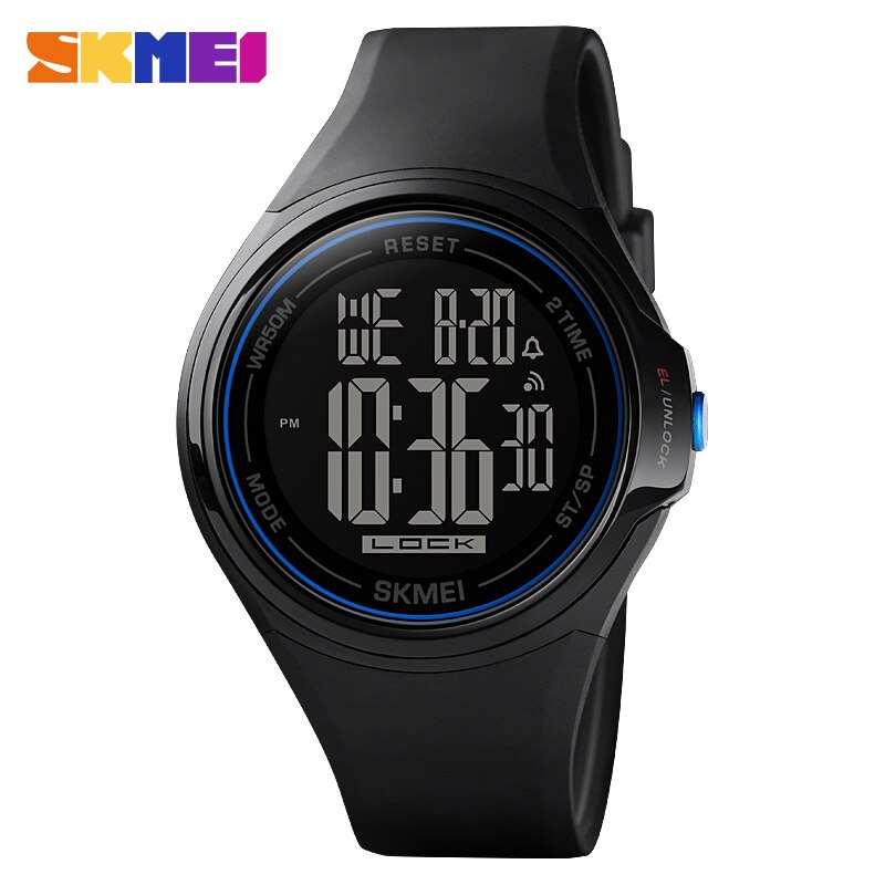 SKMEI 1602 Touch Screen Digital Men Watch Waterproof LED Light Alarm Clock Fall-Resistant Sport Watches montre homme