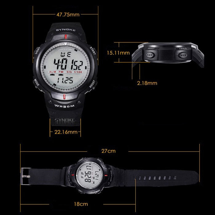 Waterproof Led Watches For Men Outdoor Sports Men Digital Led Quartz Alarm Men Wrist Watch Fashion Electronic Watch Relogio