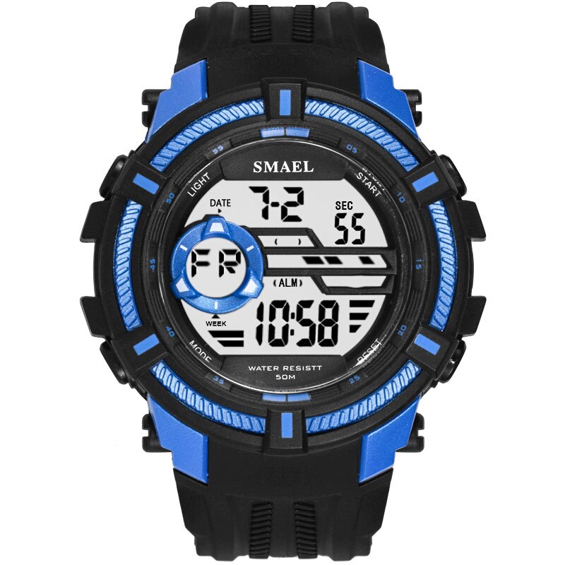 SMAEL Watch 50M Waterproof Sport Watches Military Men Big Dial S Shock Relojes Hombre Casual LED Clock1616 Digital Wristwatches