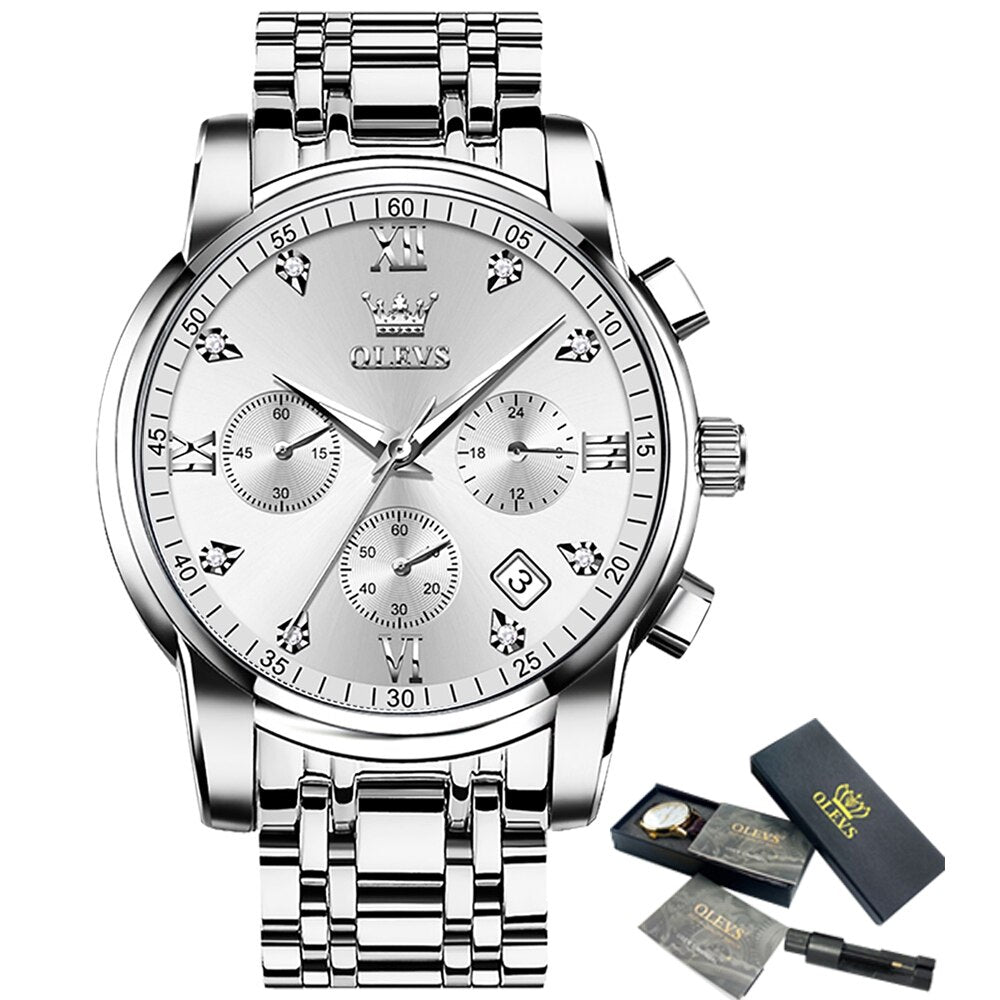 New Men Watche Luxury Brand Waterproof Calendar Diver Watch Quartz Movement Fashion Multifunction Wrist Watch For Replica Watch