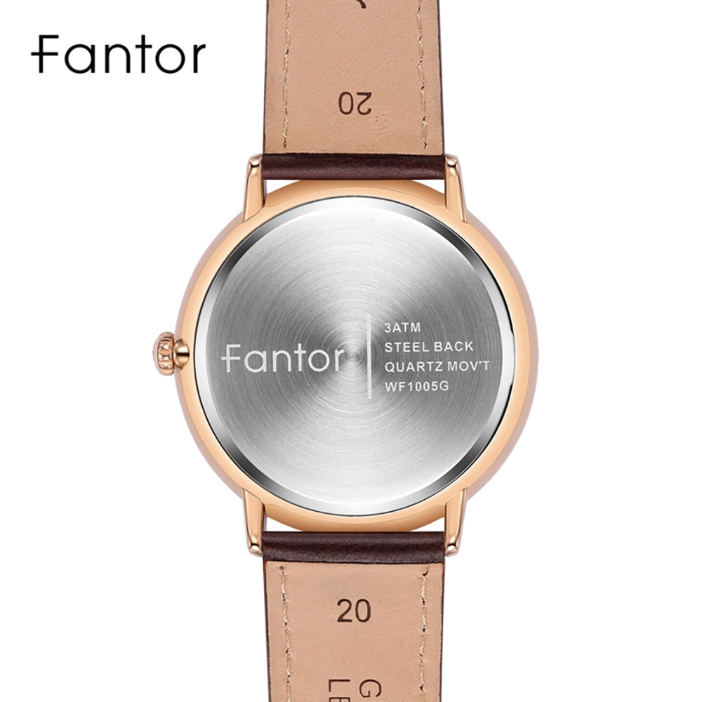 Fantor New Brand Business Men Watch Luxury Fashion Dress Quartz Wristwatch Mens Leather Strap Waterproof Relogio Masculino