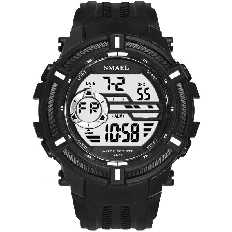 SMAEL Watch 50M Waterproof Sport Watches Military Men Big Dial S Shock Relojes Hombre Casual LED Clock1616 Digital Wristwatches