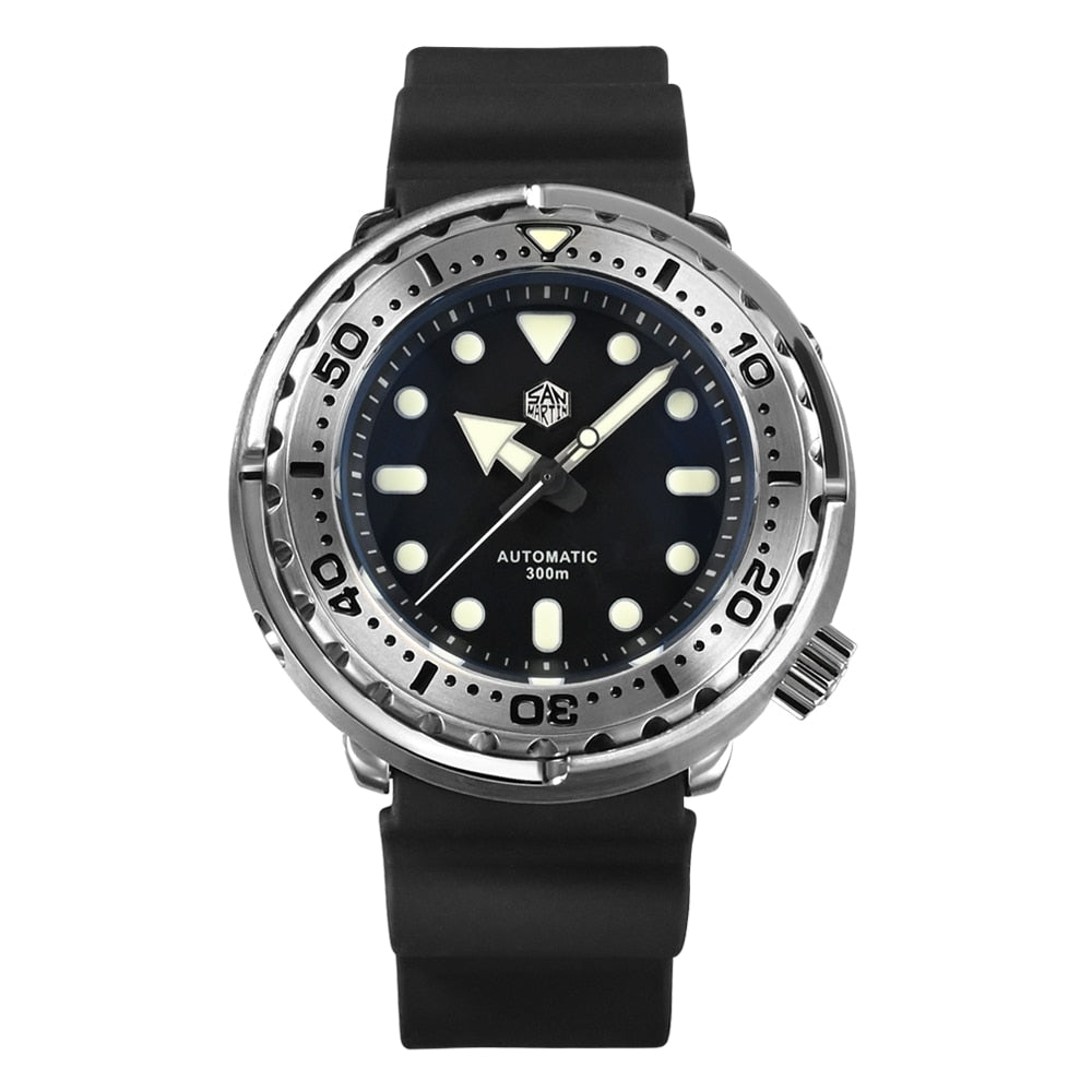San Martin New 47mm Tuna Diver Watch Men Watches Automatic NH36 Mechanical Stainless Steel Wristwatch Sapphire Mirror 30Bar часы