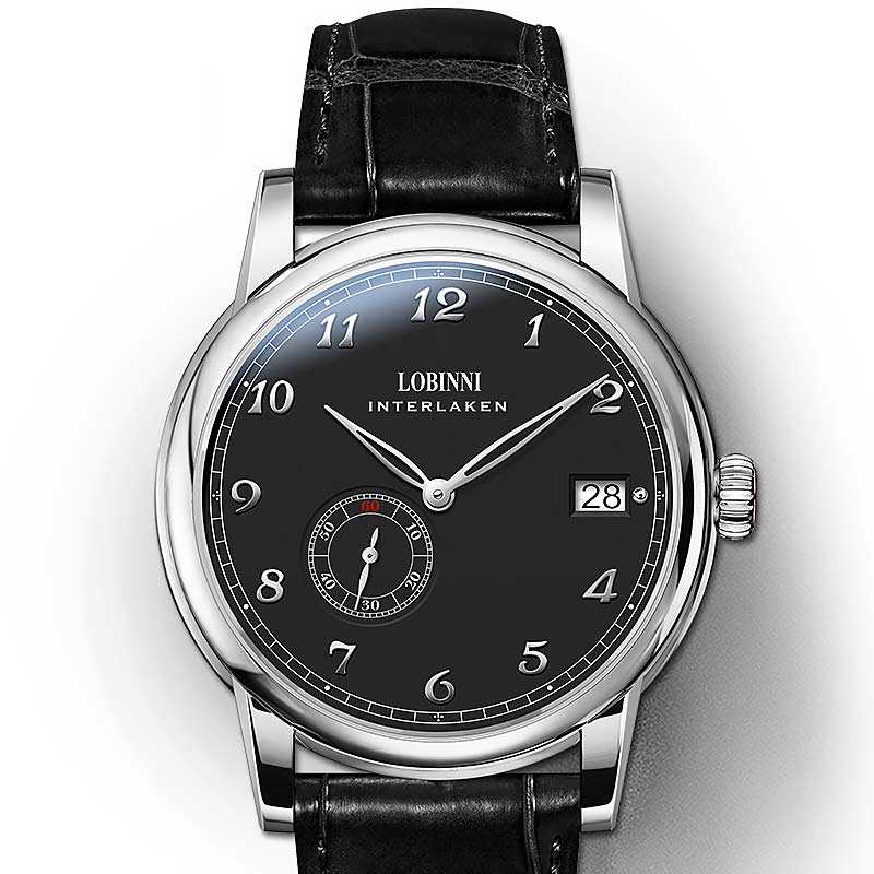 Lobinni Hangzhou 5000A Micro-Rotor Movement Men Automatic Watches Menchical Male Ultra-Thin Mens Wristwatch Business 1888