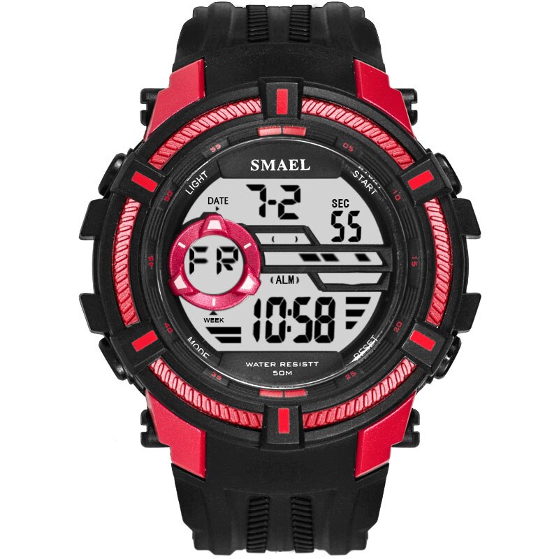 SMAEL Watch 50M Waterproof Sport Watches Military Men Big Dial S Shock Relojes Hombre Casual LED Clock1616 Digital Wristwatches