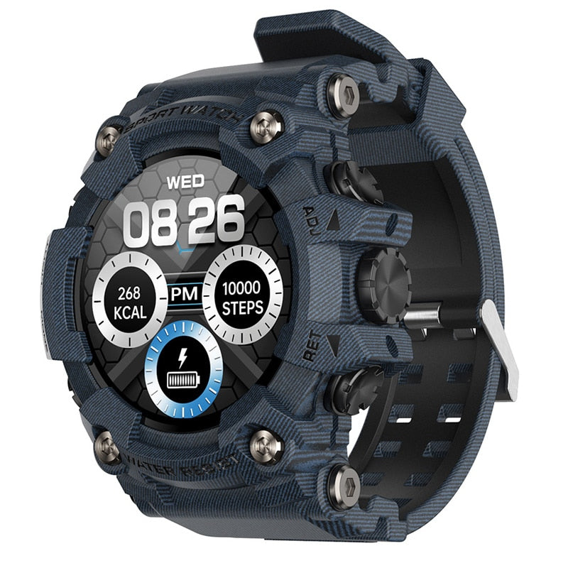 TINOW T6 Smart Watch  Men  Waterproof Blood Pressure Full Round Screen Outdoor Smartwatch Fitcloudpro for iOS Android