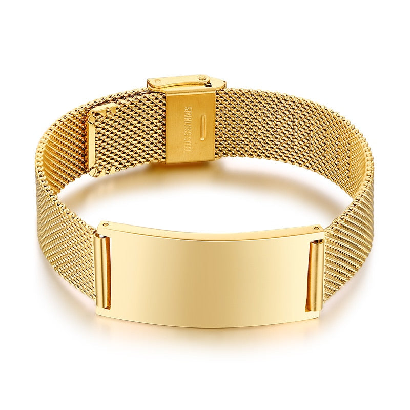 Men Bracelet Timeless Nature Of Mesh Watch Bands Bracelet Stainless Steel Classic Wristband Adjustable Personalized Custom