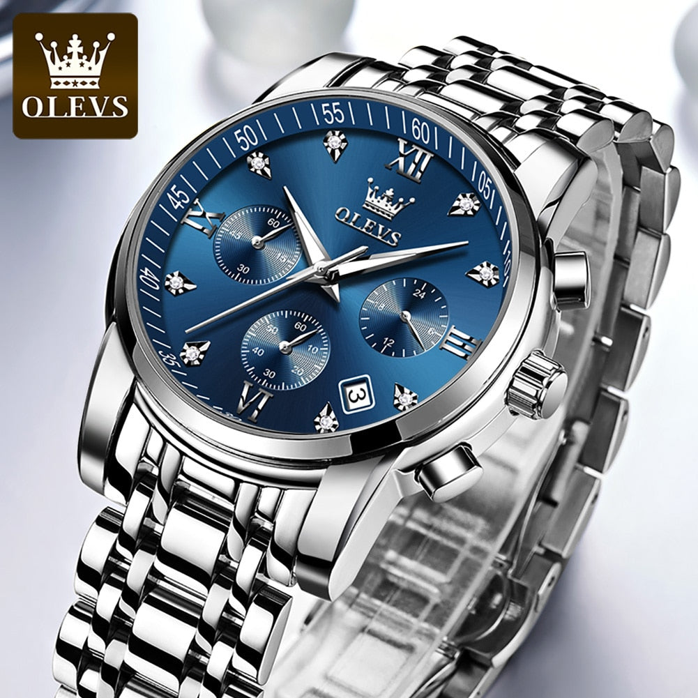 New Men Watche Luxury Brand Waterproof Calendar Diver Watch Quartz Movement Fashion Multifunction Wrist Watch For Replica Watch
