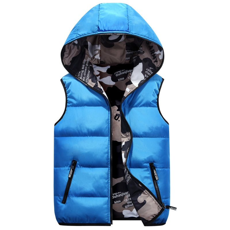DIMUSI Men's Vests Winter Sleeveless Jackets Male Double-Wear Cotton-Padded Hooded Vest Coats Men Thick Warm Waistcoats Clothing