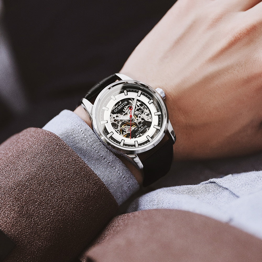 Top Brand Luxury OCHSTIN Mens Automatic Mechanical Watches Waterproof Tourbillon Male Watch Skeleton Self Wind Sport Wristwatch