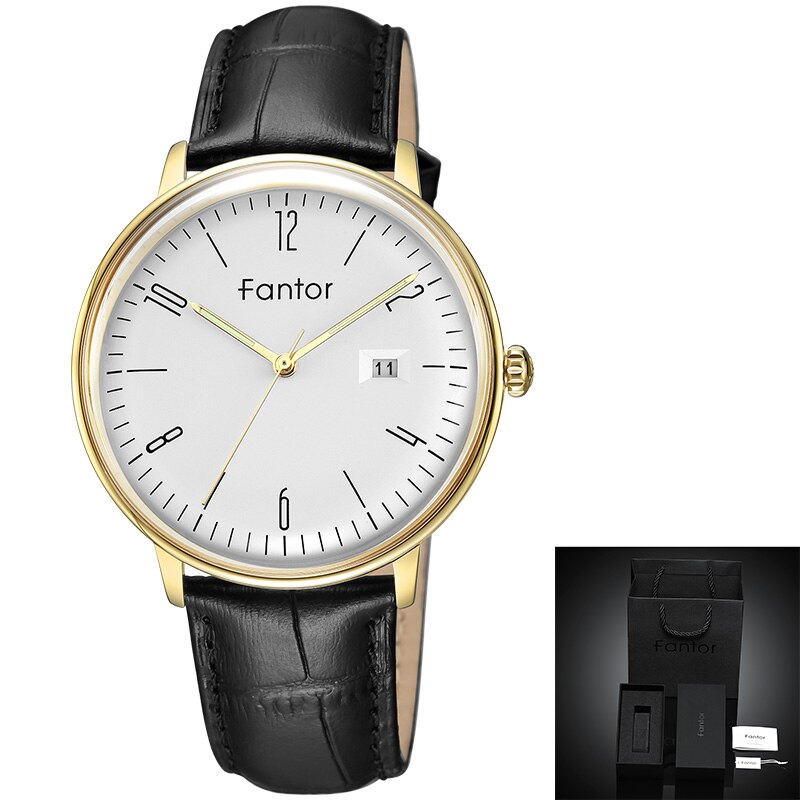 Fantor New Brand Business Men Watch Luxury Fashion Dress Quartz Wristwatch Mens Leather Strap Waterproof Relogio Masculino